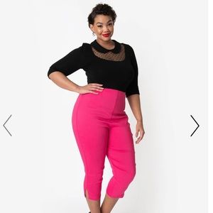 Unique vintage pink capris